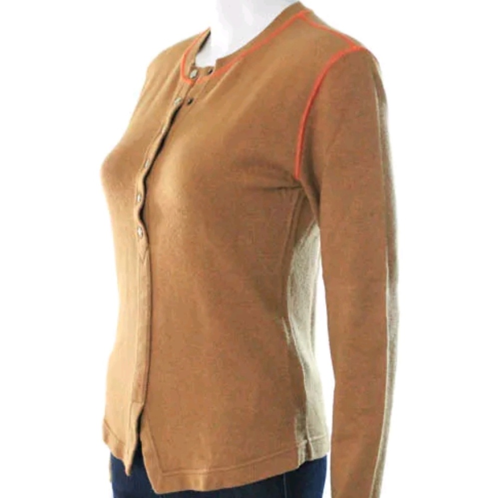 Parasuco wool crew neck half button down sweater 4 - Picture 2 of 6